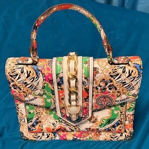 Aldo Multicolor Baroque Print Satchel